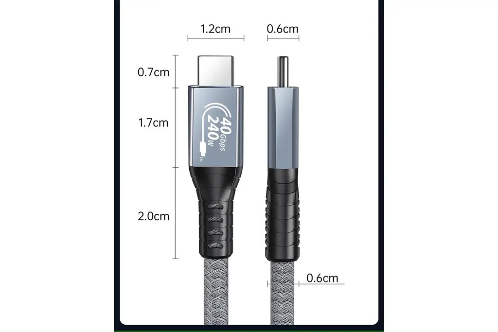 Кабель USB4 Thunderbolt 4 ULT Type-C 40Gbps 240W (S4041-91217) 1.2 м чорний - фото 7