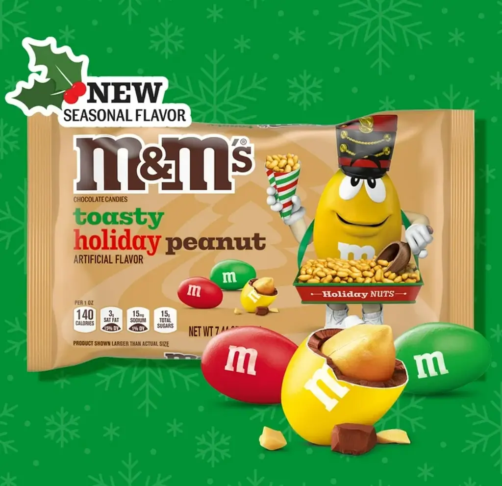 Драже M&M's Toasty Holiday Peanut Chocolate Candy 210 г - фото 3