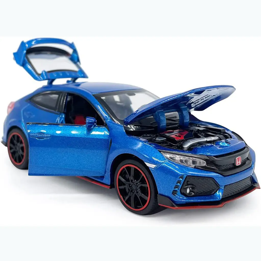 Колекційна металева модель автомобіля АвтоЕксперт Honda Civic Type R з інерцією, світлом та звуком 1:32 - фото 9