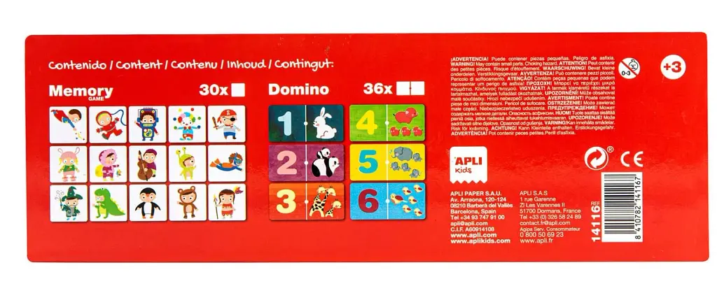 Набір ігор на пам'ять Apli Kids «Доміно», 2 гри - фото 2