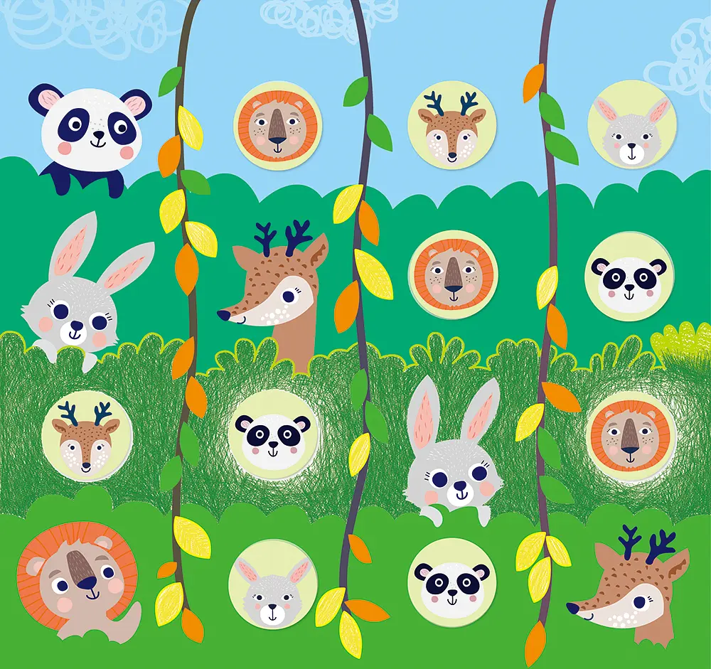 Набір для творчості Avenir Джунглі 3 в 1, розмальовка з міні-іграми (CH201741) - фото 6