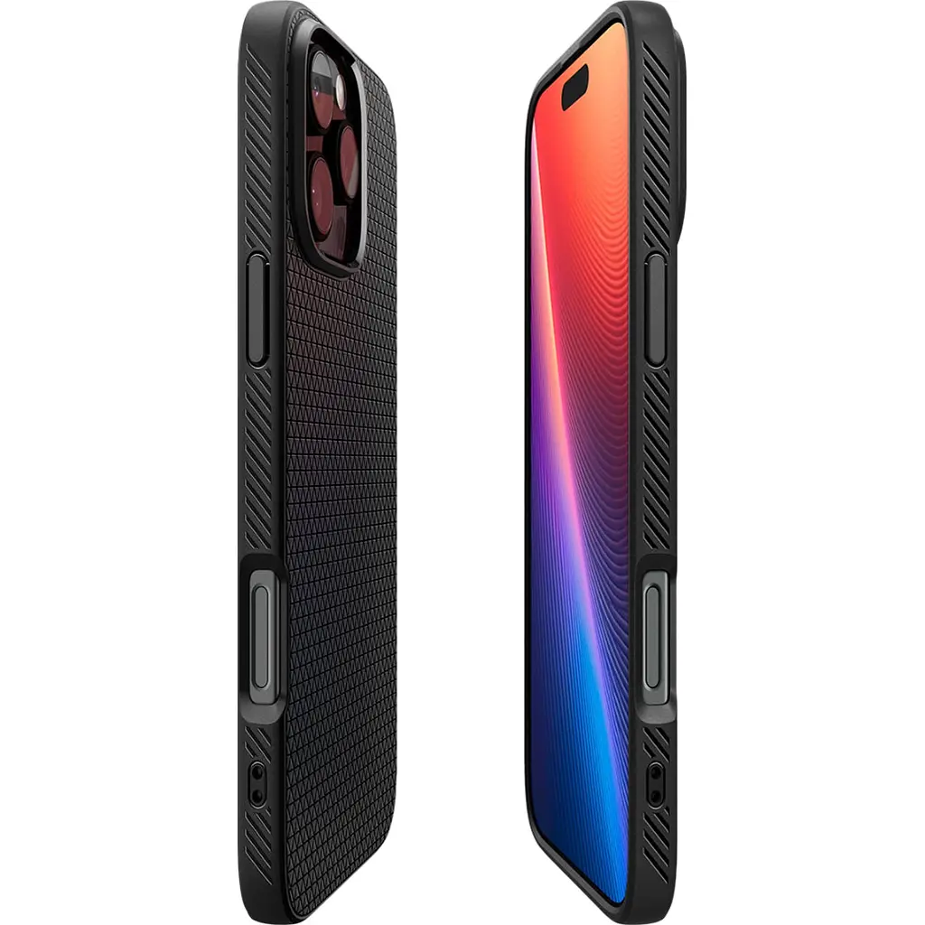 Чехол Spigen Liquid Air для Apple iPhone 16 Pro Matte Black (ACS08117) [117863] - фото 8