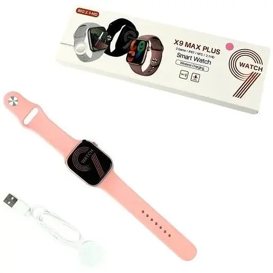 Смарт-годинник BIG X9 Max Plus IP67+GPS Pink - фото 2
