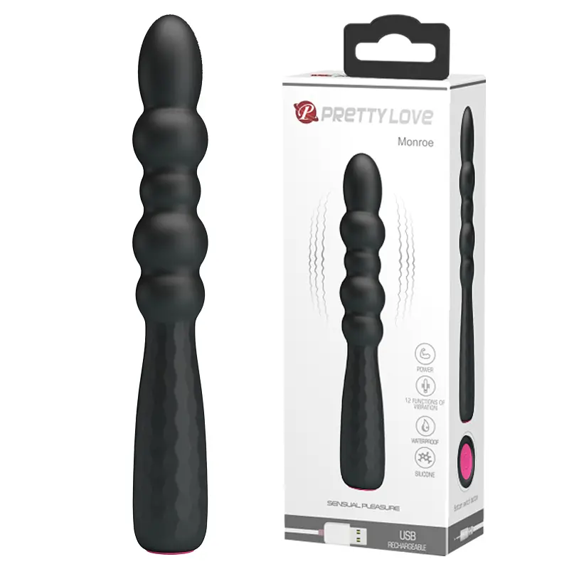 Вібратор Pretty Love Monroe Vibrator Black, 18,5 см, чорний