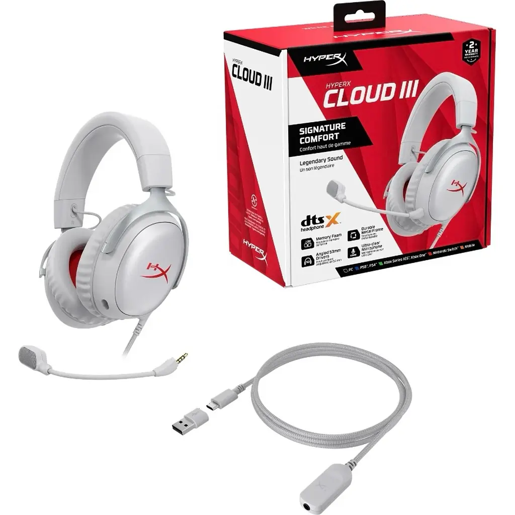 Игровые наушники HyperX Cloud III Grey (B96MXAA) [156843] - фото 5