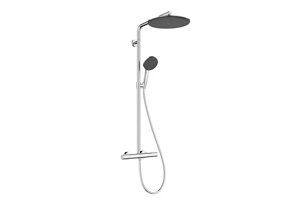 Душова система з термостатом Hansgrohe Raindance Alive S Puro 300 1jet EcoSmart Ecostat Element chrome 24593000