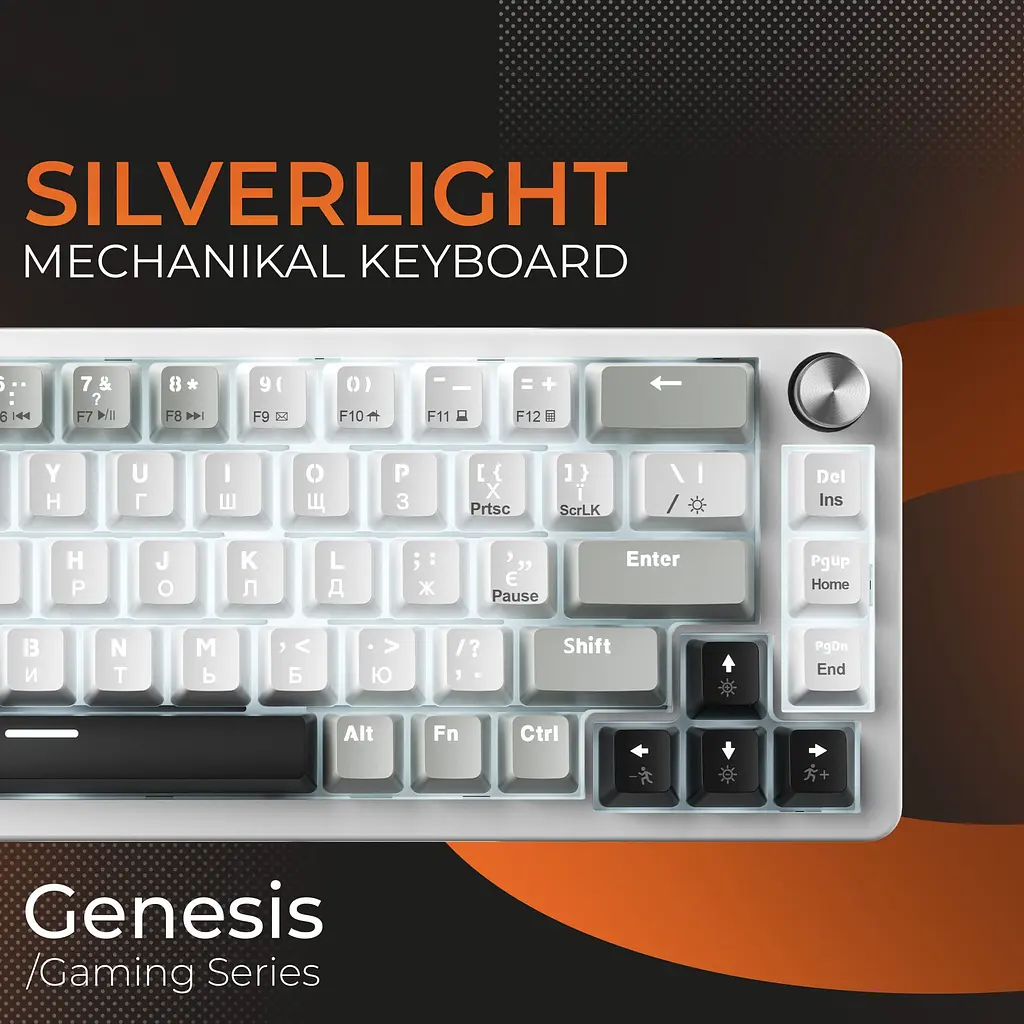 Клавіатура GamePro Genesis Silverlight MK116 Grey [140409] - фото 5
