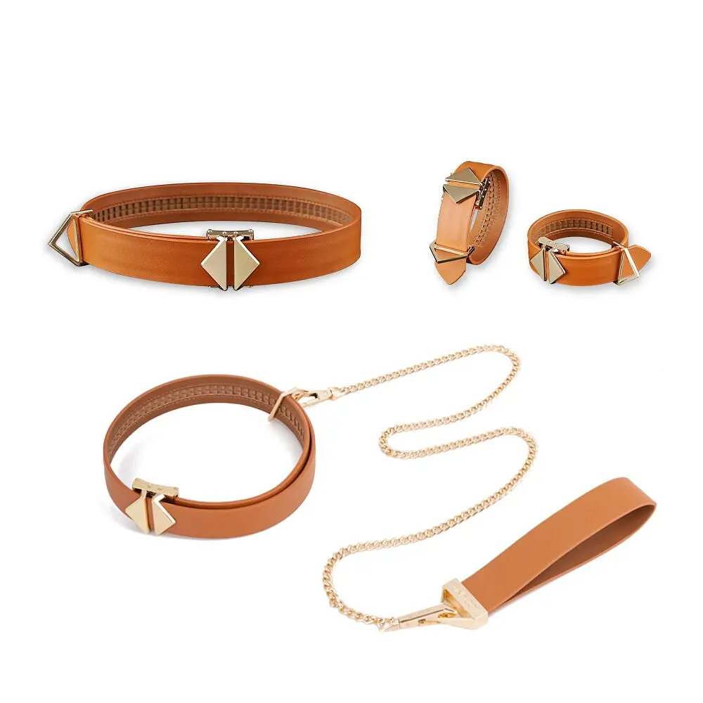 Сумка для секс-іграшок LOCKINK Mysterious Square Kink Bag, коричнева, набір для бондажу в комплекті - фото 2