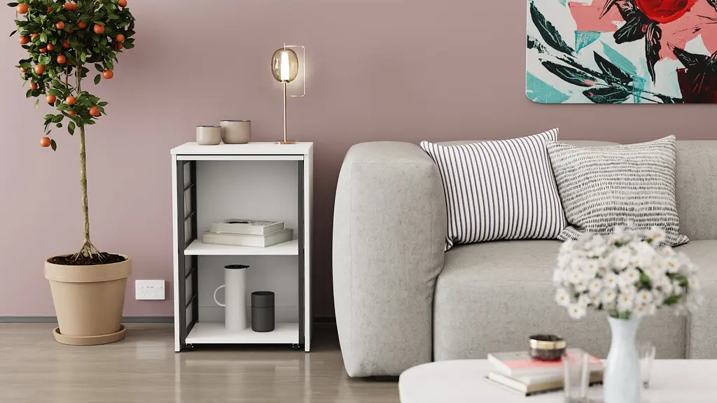 Стол-тумба трансформер Смарт 2/1 Ferrum-decor 750x1450x500 Черный металл ДСП Белое 16 мм (FRD-105095) - фото 9