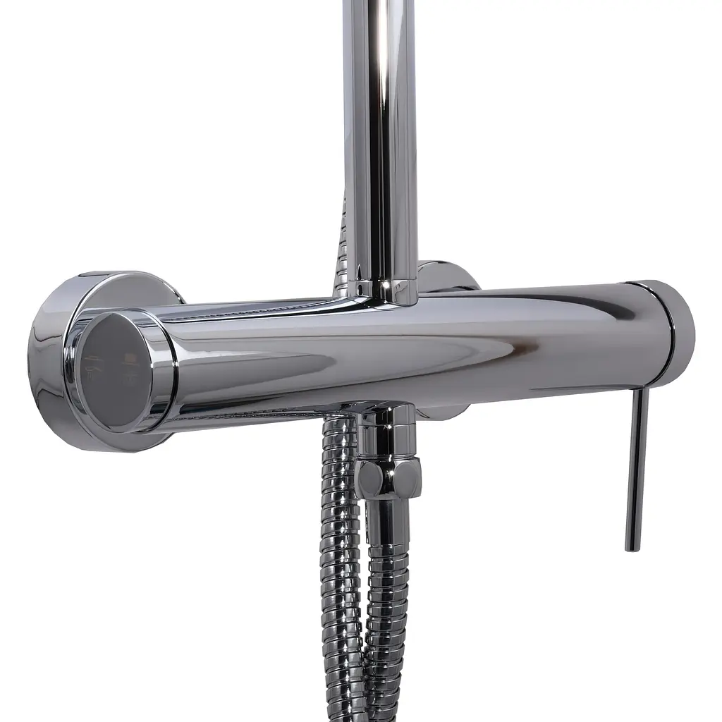 Душова система TOPAZ LOFT TLF 32702-H75-C настінна хромована з одноричажним змішувачем для ванної кімнати - фото 2