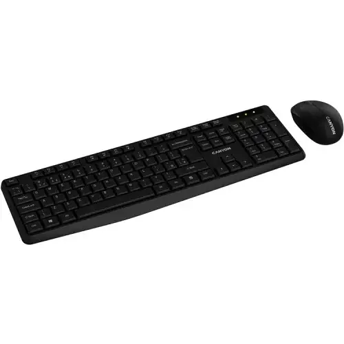 Комплект бездротовий Canyon SET-W01, Black, USB 2.4GHz, клавіатура (105 кнопок, 1xAAA) + миша (оптична, 3 кнопки, 1200 dpi, 1xAA) (CNE-HSETW01) - фото 3