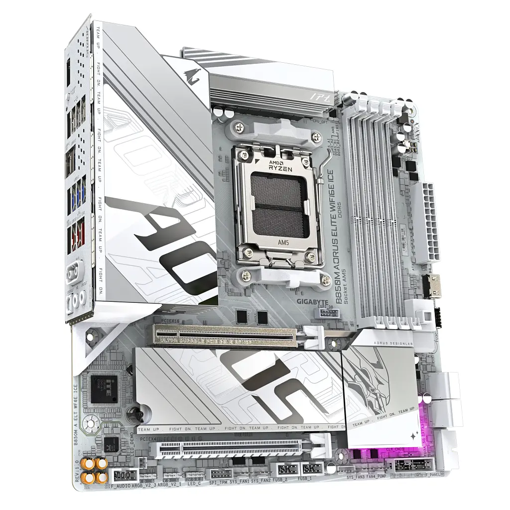 Материнська плата GIGABYTE B850M A ELT WF6E ICE (B850M AORUS ELITE WIFI6E ICE) - фото 2