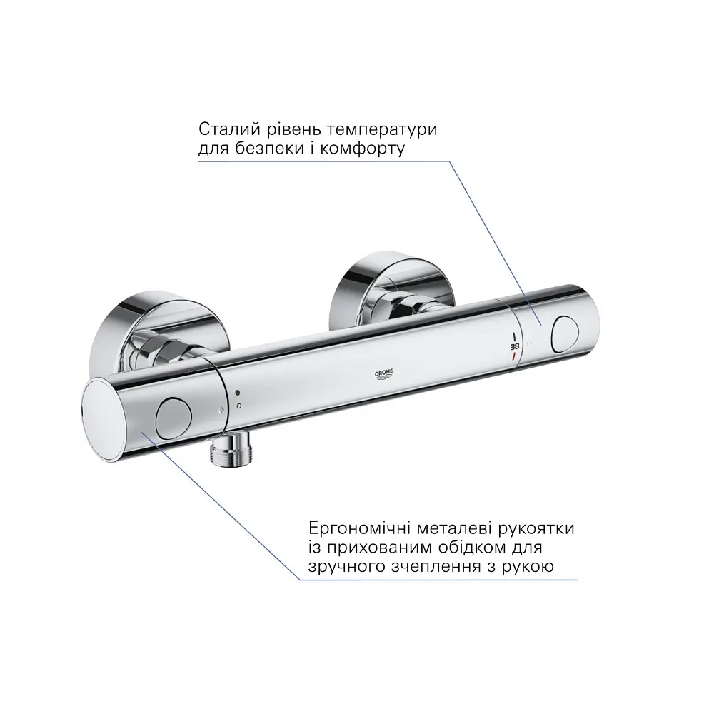 Термостат для душа Grohe Grohtherm 800 Cosmopolitan 34765000 Хром - фото 9
