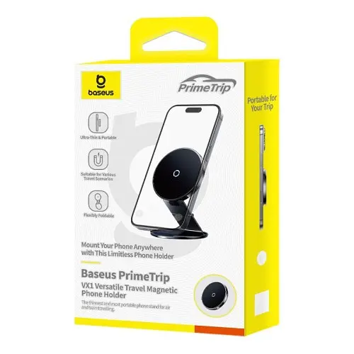 Автотримач Baseus PrimeTrip VX1 Versatile Travel Magnetic Phone Holder Round чорний C4016900C123-00 - фото 2