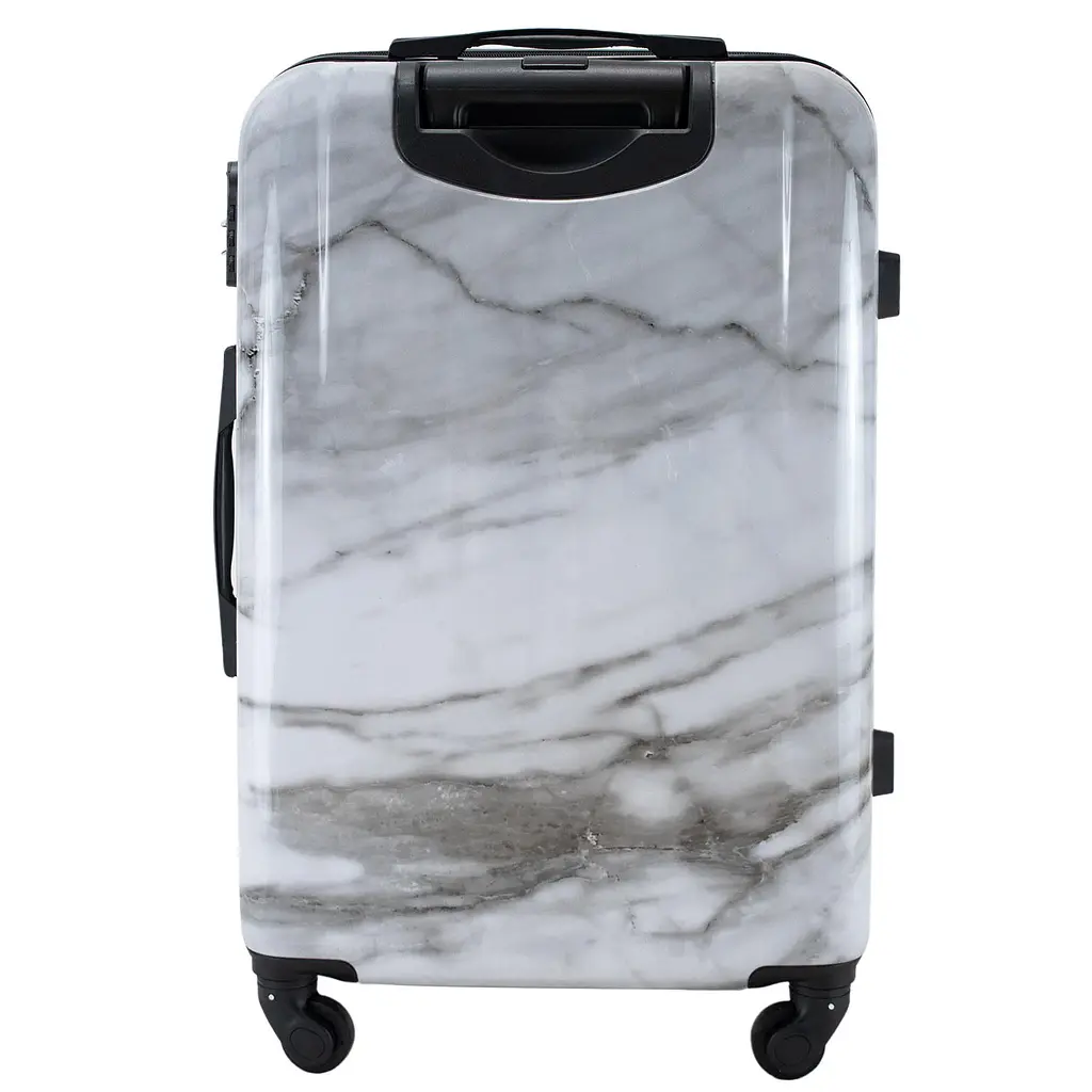 Валіза середня Semi Line 24 дюйми (M) дюйми (M) Polycarbonate/ABS-Plastic White Marble (T5731-2) - фото 4