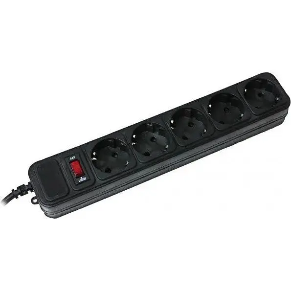 Фільтр-подовжувач мережевий Gembird 3м 5 розеток black (SPG5-G-10B) - фото 2