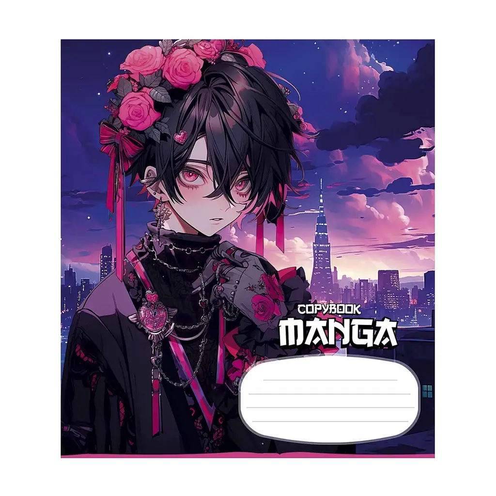 Зошит Школярик Manga style 18 аркушів лінія (018-3323L), в асортименті - фото 5
