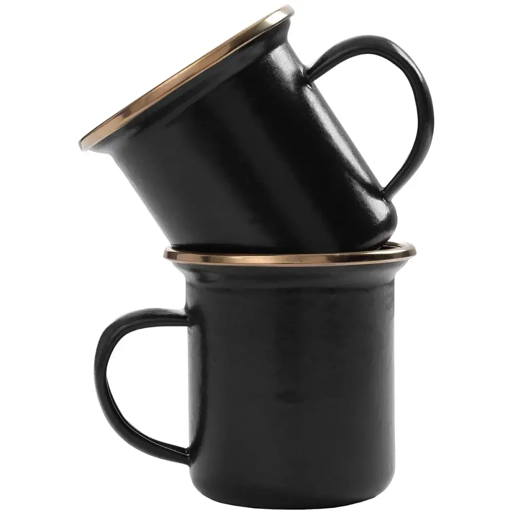 Набір чашок Barebones Espresso Cup/Enamel/Set 2 шт Charcoal - фото 2