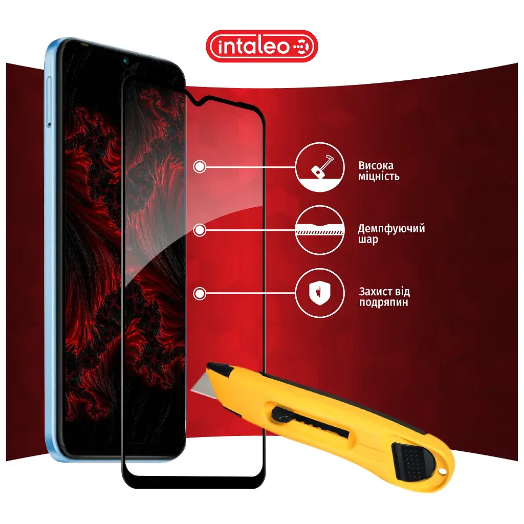 Скло захисне Intaleo Full Glue ZTE Blade A71 Black (1283126515620) - фото 5