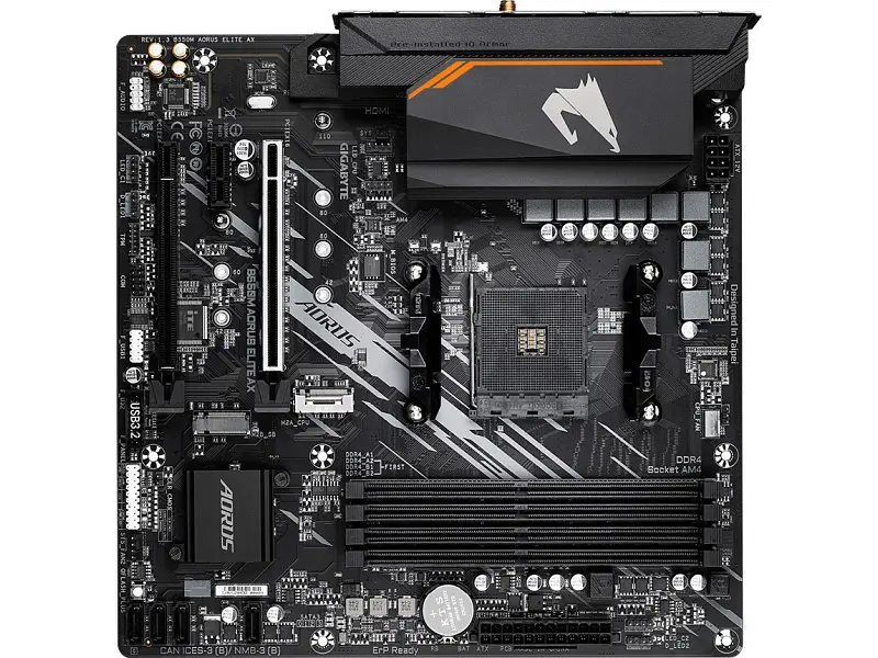 Материнская плата Gigabyte B550M AORUS ELITE AX - фото 2