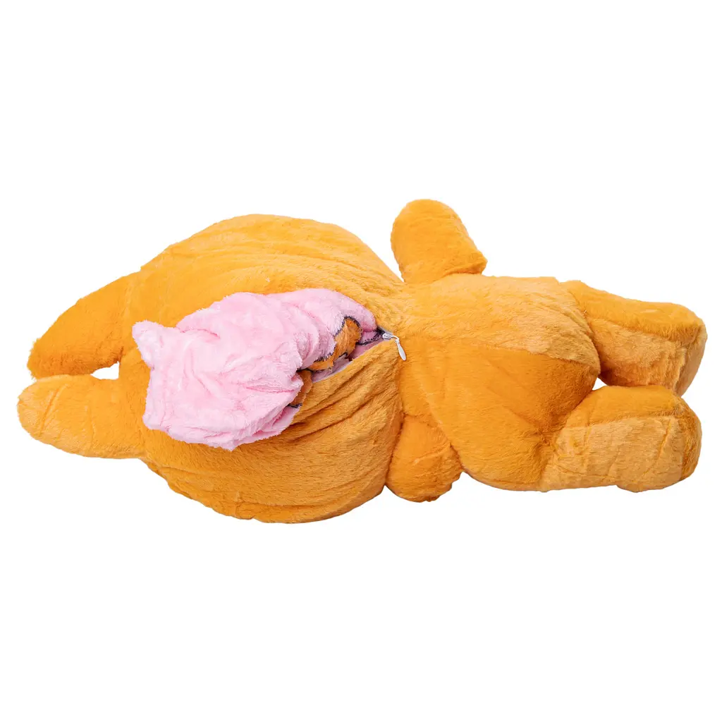 Детская игрушка Labubu с пледом 54 см 3 в 1 подушка-объятия Желтый Colorful Home LAB3Y - фото 2