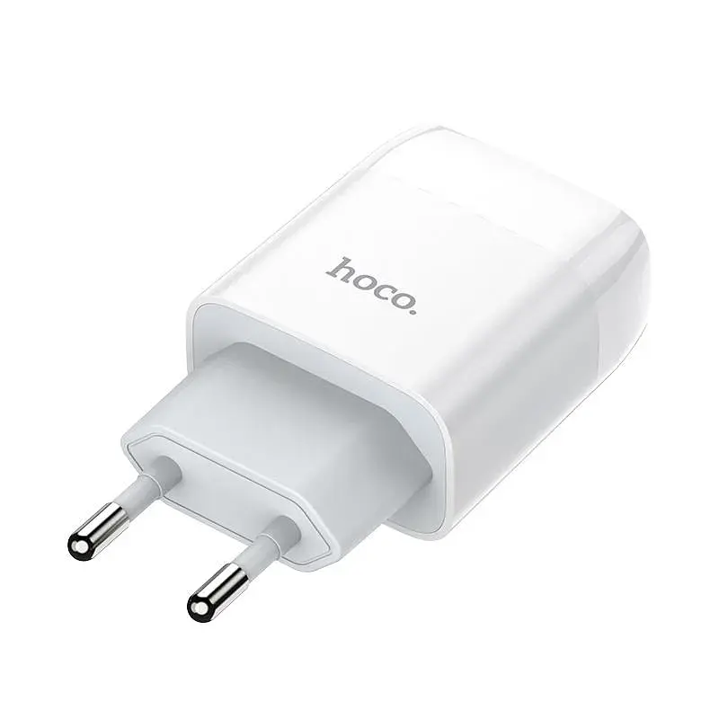 Зарядний пристрій Hoco C72A Glorious (1USB, 2.1А) White (6931474712998) + кабель Lightning - фото 3