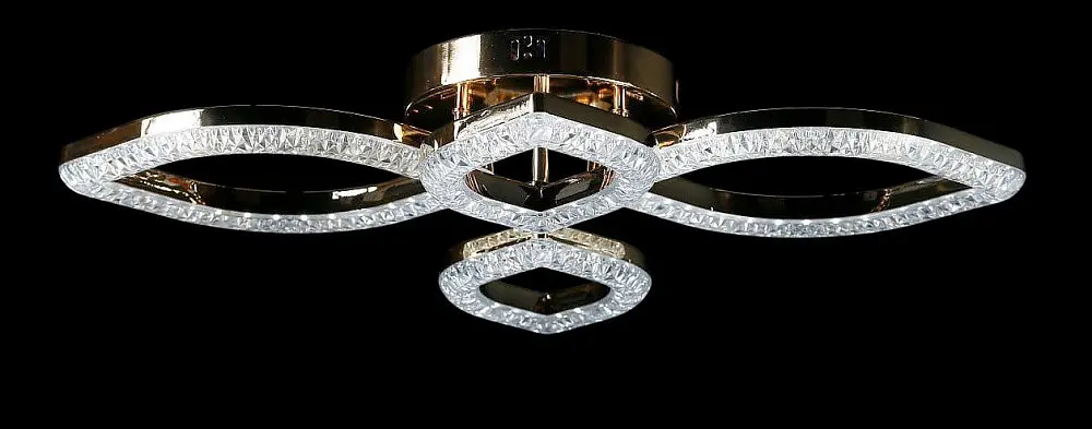 Люстра стельова LED Splendid Ray LT8005/2+2, 120W, золото, білий, сучасний стиль з пультом, димер - фото 2