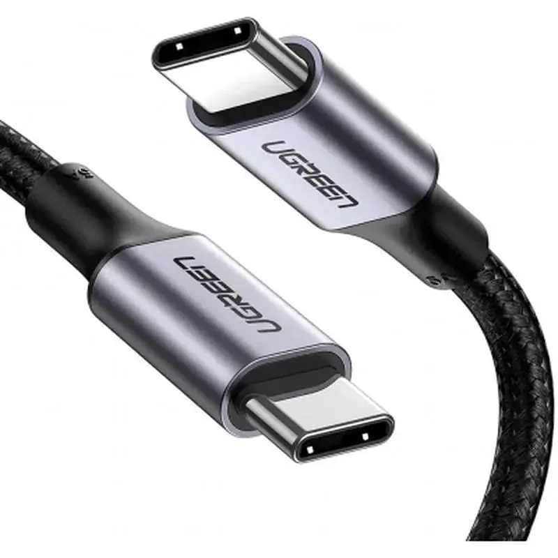 Дата кабель USB-C to USB-C 2.0m US316 100W 5A Alum. (Black) Ugreen (70429)