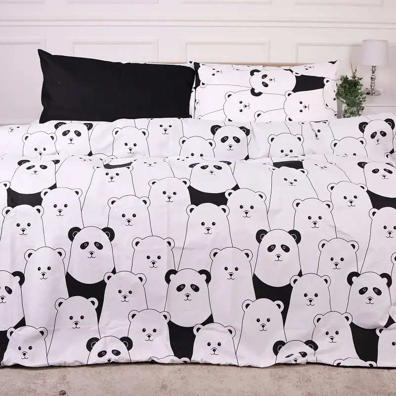 Підковдра MirSon Ranforce Elite 17-4849 White bear 160 x 220 см чорно-біла (2200009584169) - фото 2