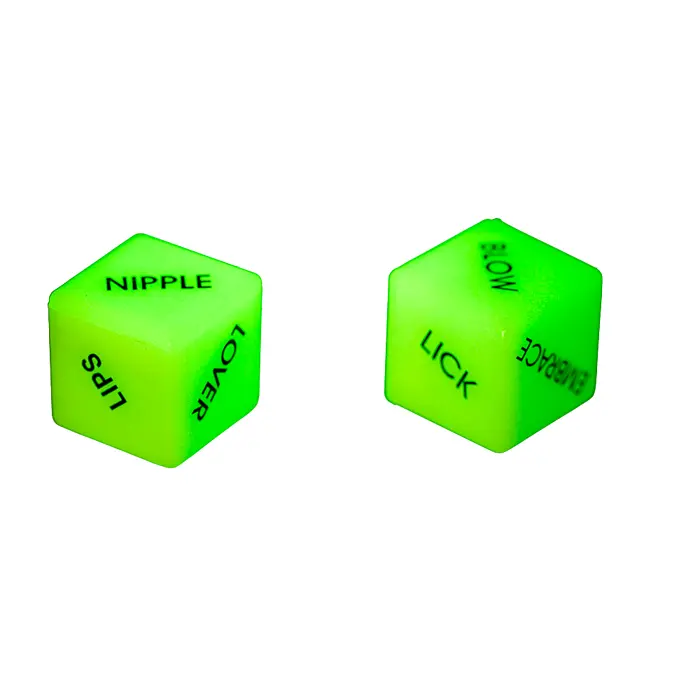 Неонові кубики Love Dice Glow In The Dark білі, 2 шт. - фото 5