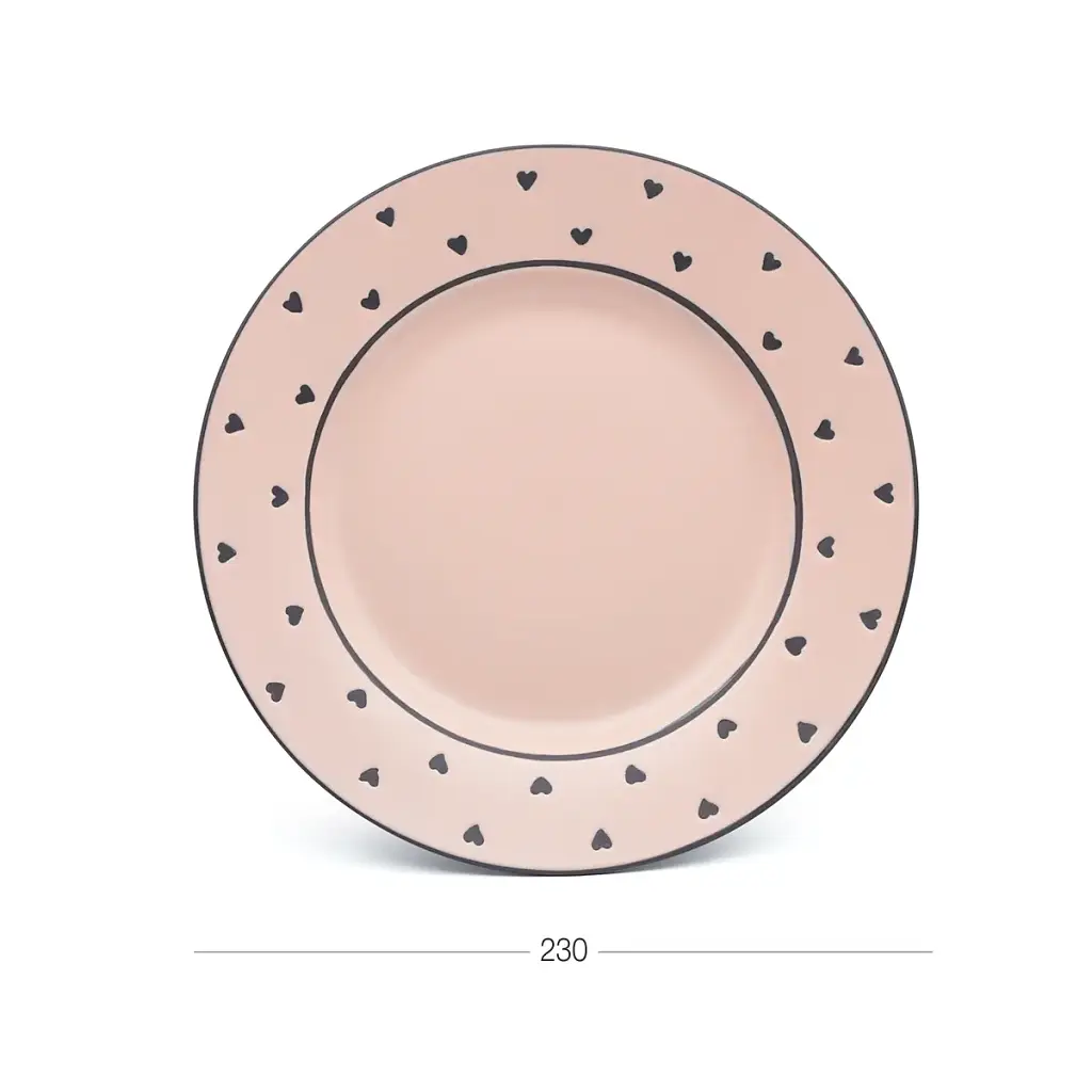 Тарелка обеденная МВМ My Home 23 см розовая (KP-40 LIGHT PINK) - фото 3