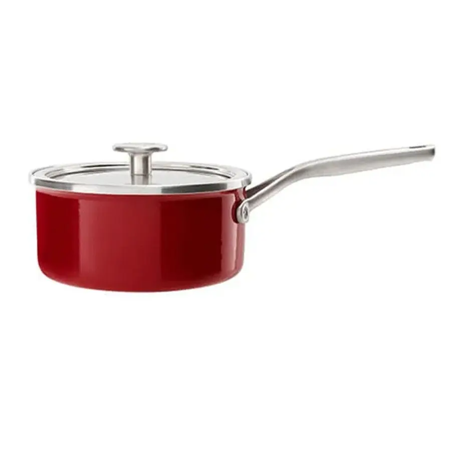 Ківш з кришкою KitchenAid Steel Core, 16 см, 1,3 л, червоний - фото 3