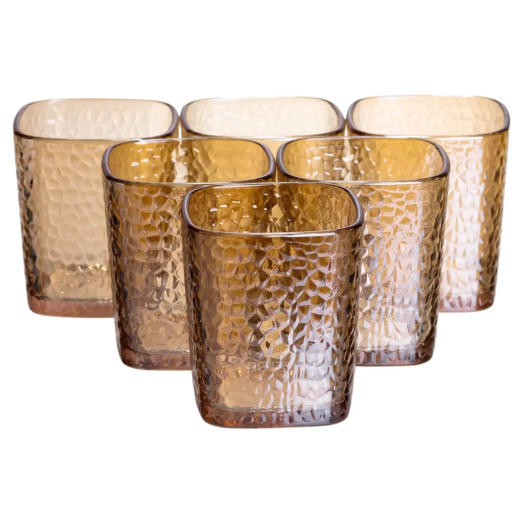 Кувшин 1.8 л со стаканами 6 штук по 200 (мл) графин для компота сока воды лимонада кувшин для напитков Коричневый Yiwu HP-19-39S - фото 4