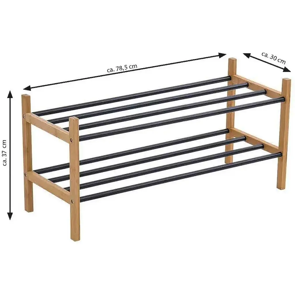 Полиця для взуття підлогова бамбукова Casa Si Shoe Rack Bamboo - фото 2