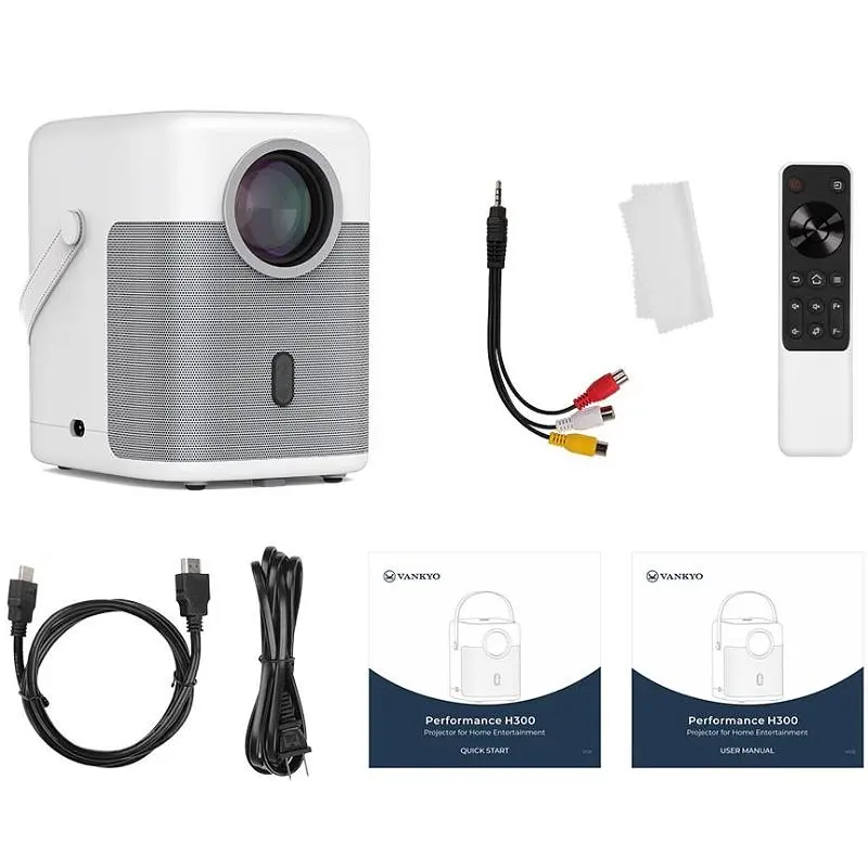 Проектор Vankyo H300A Full HD 220 ANSI Lm 1000:1 16:9/4:3 HDMI Android 9.0 Wifi 6 білий (WPY028) - фото 5
