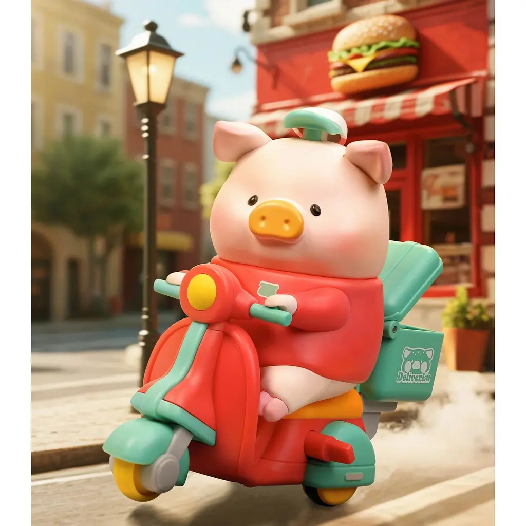 Колекційна фігурка 10/10 Toys LuLu the Piggy серія Burger Express Movable Series blind box (LULU1310) - фото 7