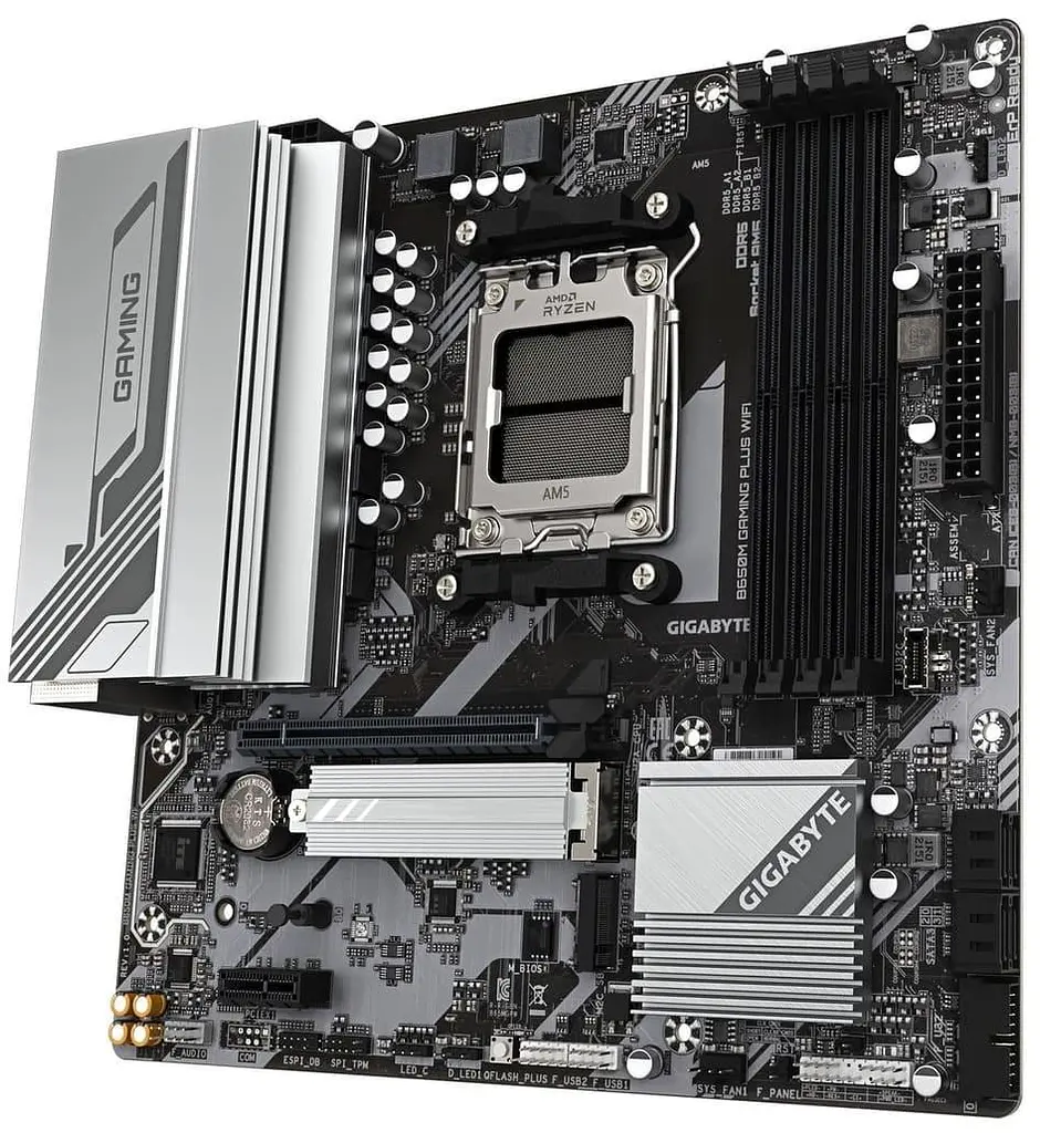 Материнська плата GIGABYTE B650M GAMING PLUS WIFI (B650M GAMING PLUS WIFI Gigabyte.) (Socket AM5, AMD B650, Micro-ATX) - фото 2