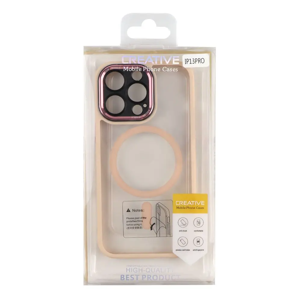 Чохол Creative TPU PC Metal Calais MagSafe Apple iPhone 13 Pro Pink - фото 2