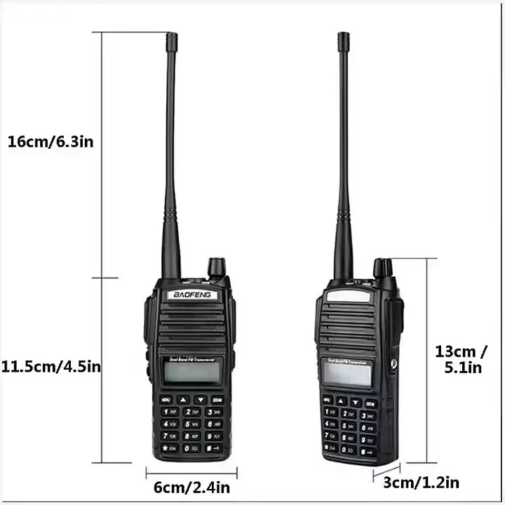Портативна Рація + Гарнітура Baofeng UV-82 5W дводіапазонна VHF136-174/UHF400-520 МГц (18836) - фото 3