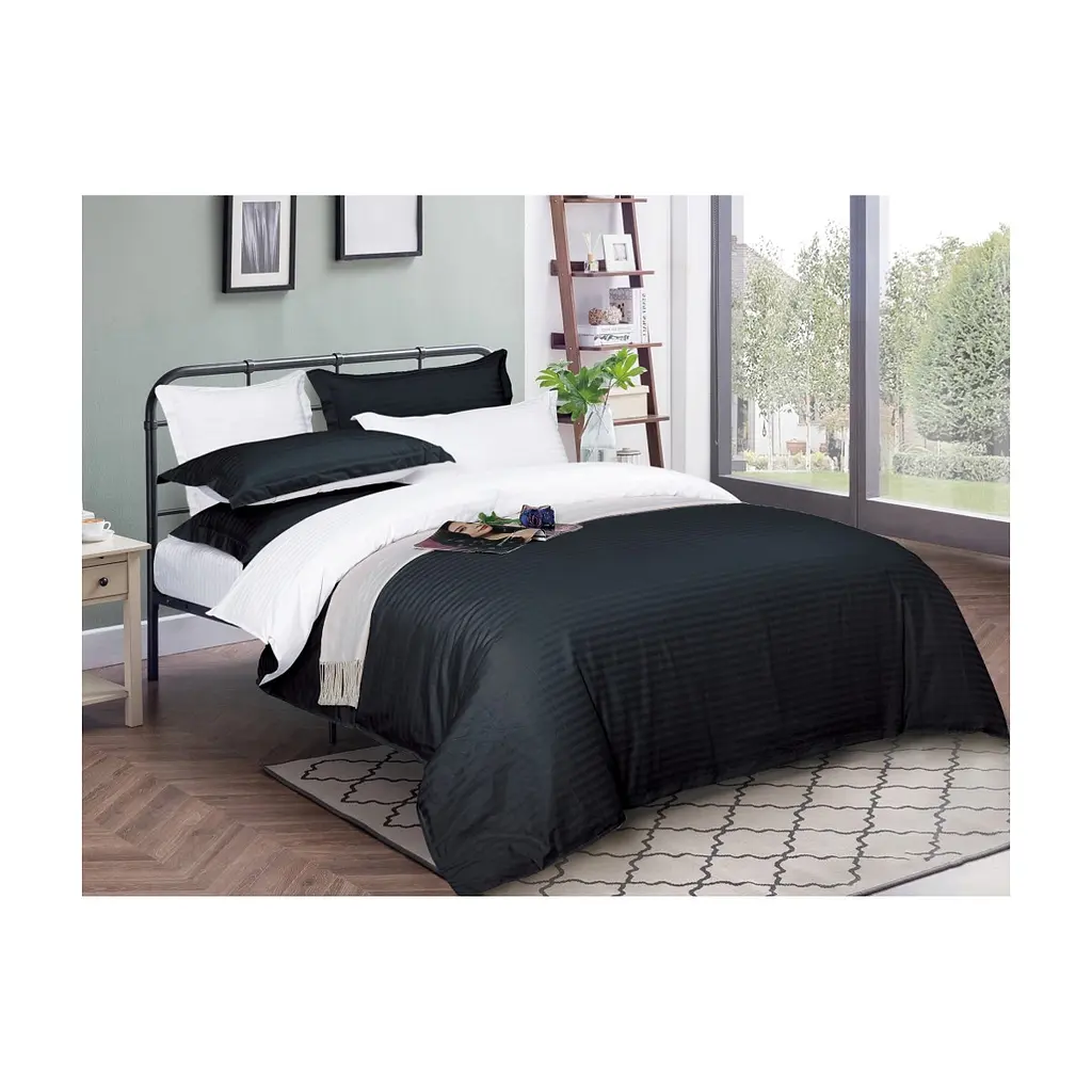 Постільна білизна MirSon Satin Stripe 30-0021 + 30-0001Atanelly 160х220 Сімейний (2200005267523)