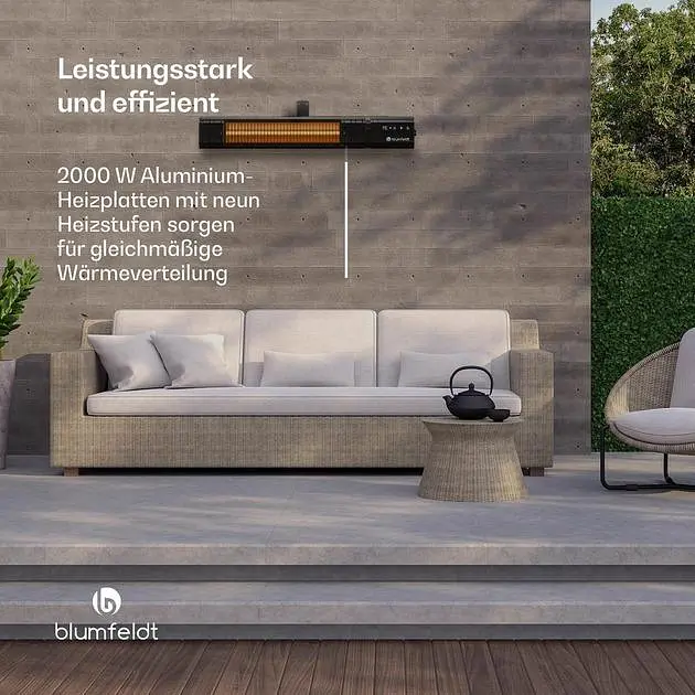 Інфрачервоний обігрівач Blumfeldt Gold Bar Slim (10046346) - фото 3