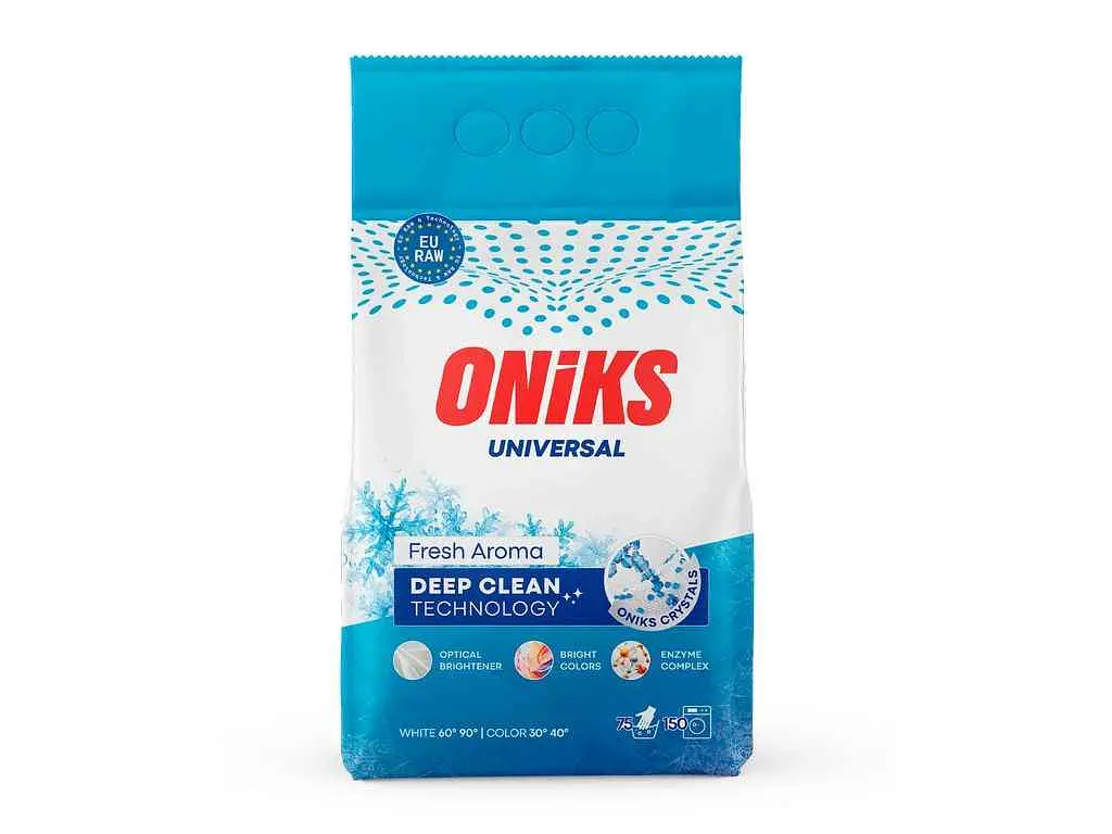 Пральний порошок ONIKS 4 кг безфосфатний Universal Fresh aroma