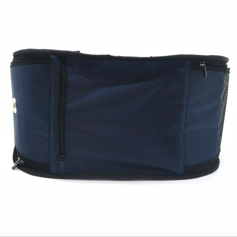 Сумка переноска Полли для кошек и малых пород собак Zoo-hunt №0 22х37х33 см синяя - фото 4