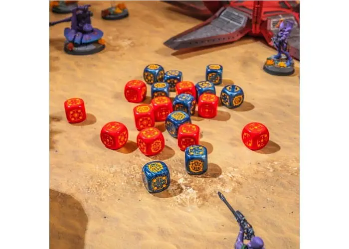 Набір кубиків Crosshairs Compact D6: Cobalt&Red (20 шт.) (STCA01) - фото 6