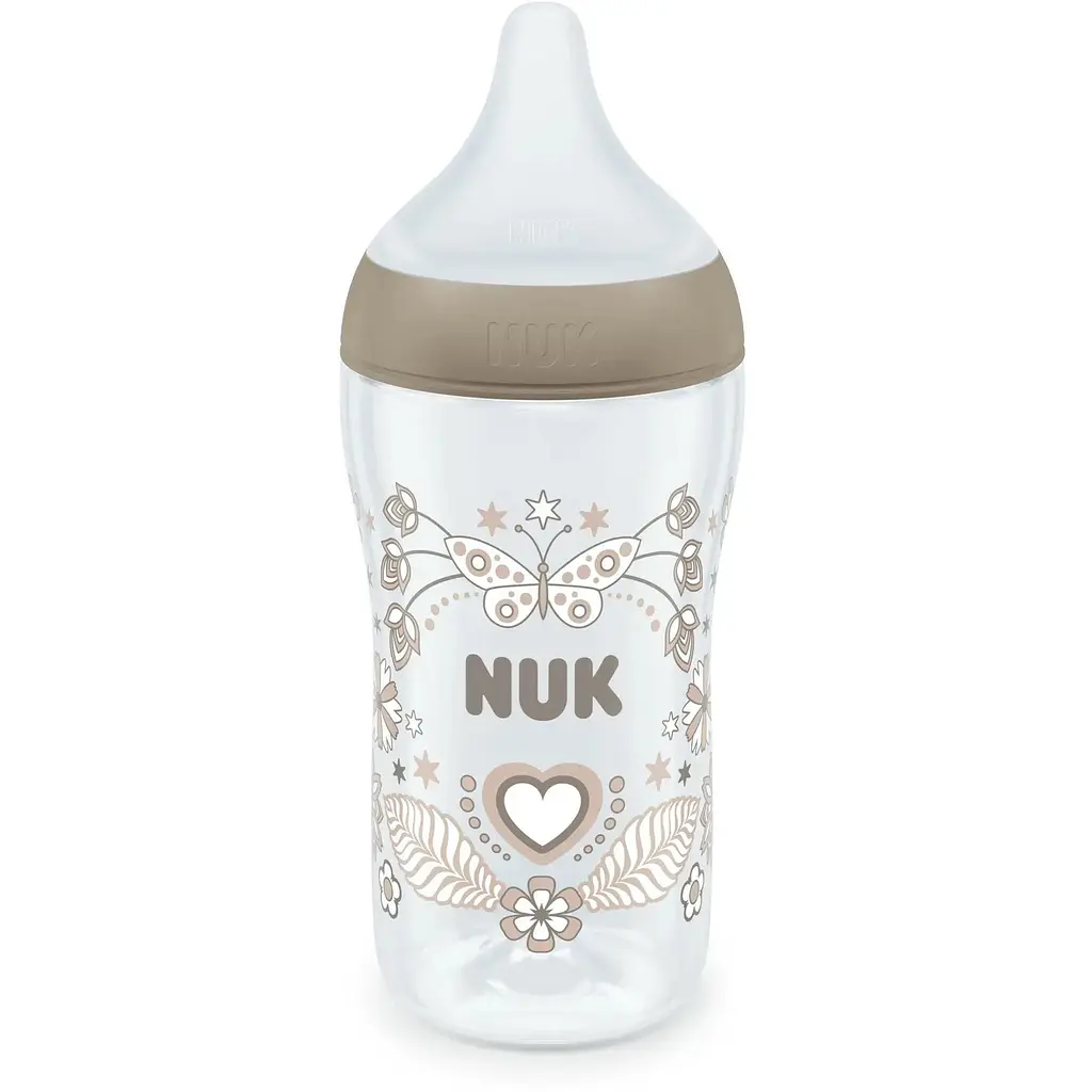 Пляшечка для годування Nuk Perfect Match з індикатором температури, з соскою з силікону з отвором M 260 мл серце (3954135) - фото 2