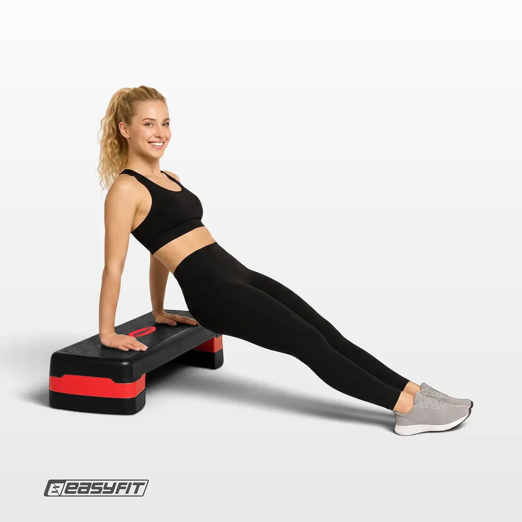 Степ-платформа EasyFit Step-B 2-ступінчаста чорно-червона - фото 9