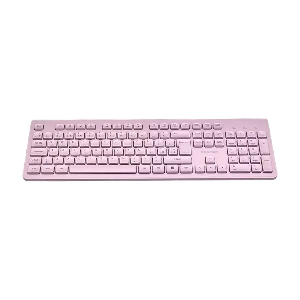 Клавіатура Canyon HKB-W01 Silent Wireless UA Pink (CNS-HKBW01P) - фото 3