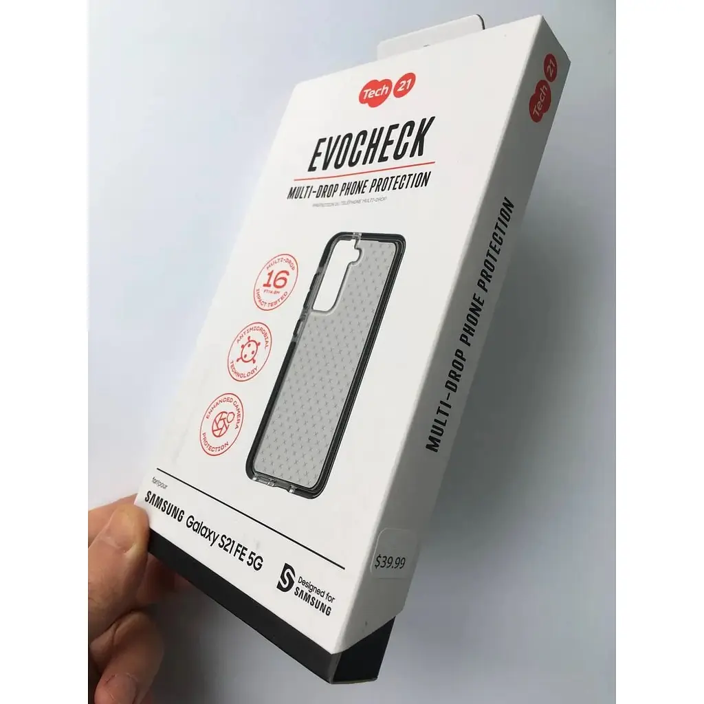 Оригінальний протиударний чохол Tech21 Evo Check Samsung Galaxy S21 FE Black T21-9080 - фото 2