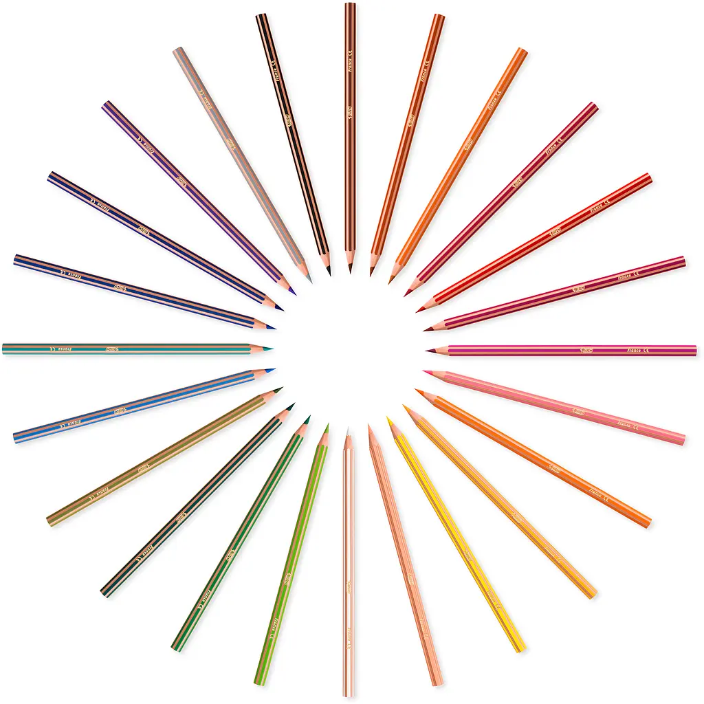 Олівці кольорові BIC Kids Evolution Stripes 18 кольорів (950524) - фото 2