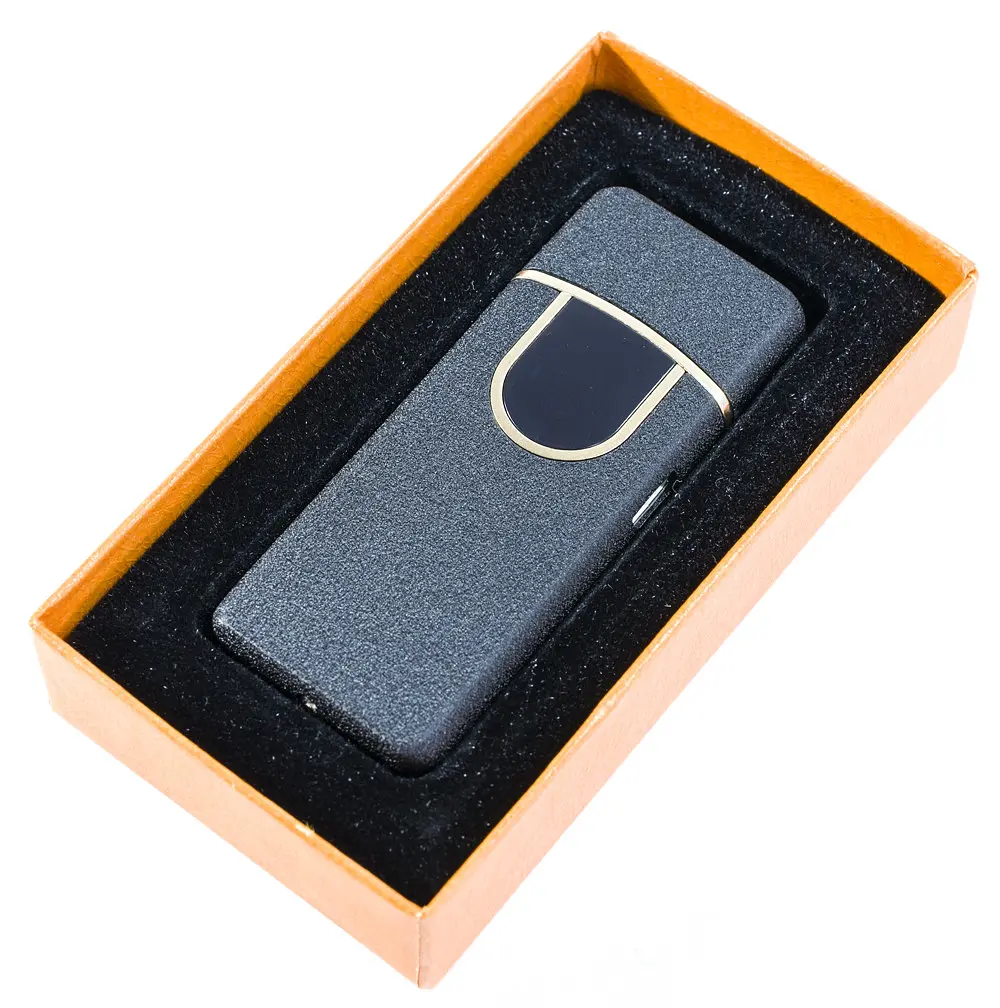 Электрозажигалка спиральная аккумуляторная Classic Fashionable, Серая Матовая, USB зажигалка, 6746 (ST) - фото 3